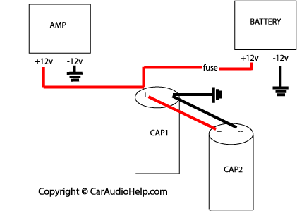 audio capacitor wiring